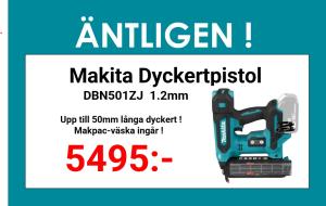 Makita DBN501ZJ Dyckertpistol 18 volt