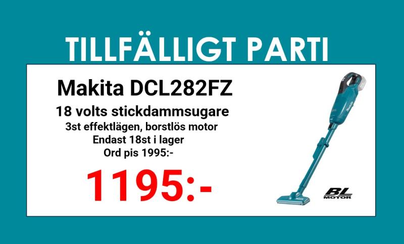 Makita DCL282FZ Dammsugare 18V