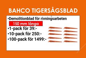Bahco Tigersågblad 150mm Demolition
