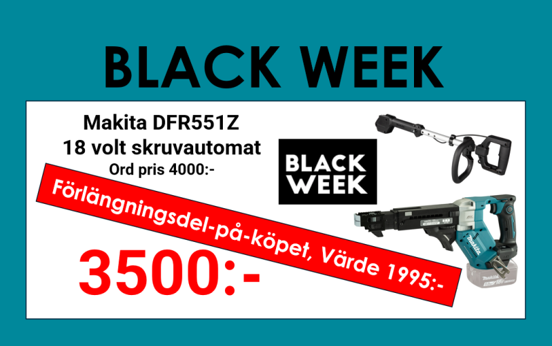 Makita DFR551Z Skruvautomat 18V + Förlängare-på-köpet, Värde 1995:-