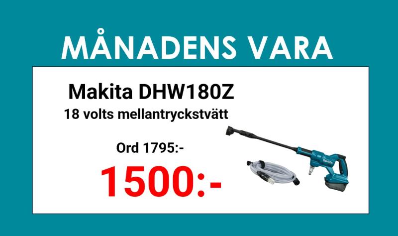 Makita DHW180Z Mellantryckstvätt 18V • 24 bar