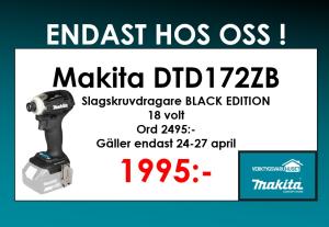 Makita DTD172ZB Slagskruvdragare 18V -Black edition