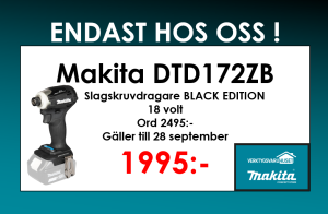 Makita DTD172ZB Slagskruvdragare 18V -Black edition