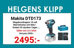 Makita DTD173ZJX2 Slagskruvdragare 18V -Special