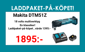 Makita DTM51Z Multiverktyg 18V +laddpaket-på-köpet!