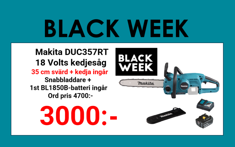 Makita DUC357RT Kedjesåg 18V (35cm), komplett