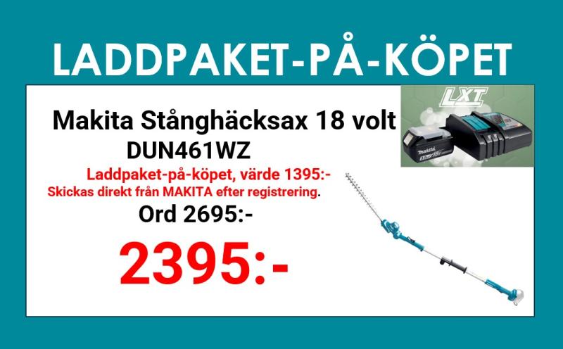 Makita DUN461WZ Stånghäcksax 18V, 460mm