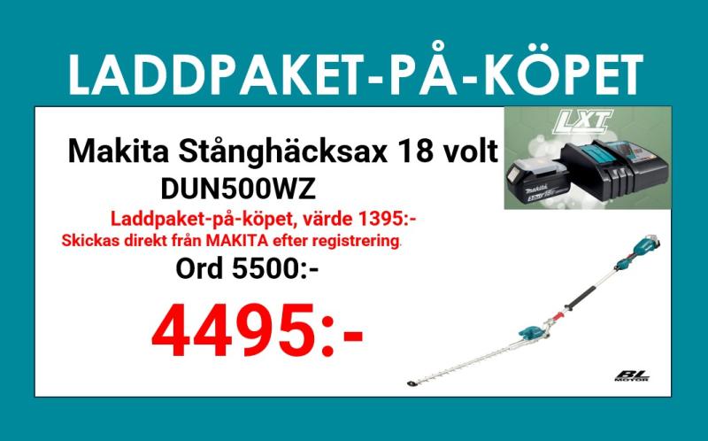 Makita DUN500WZ Stånghäcksax 18V, 500mm