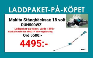 Makita DUN500WZ Stånghäcksax 18V, 500mm