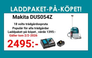 Makita DUS054Z Trädgårdsspruta 18V + laddpaket-på-köpet !
