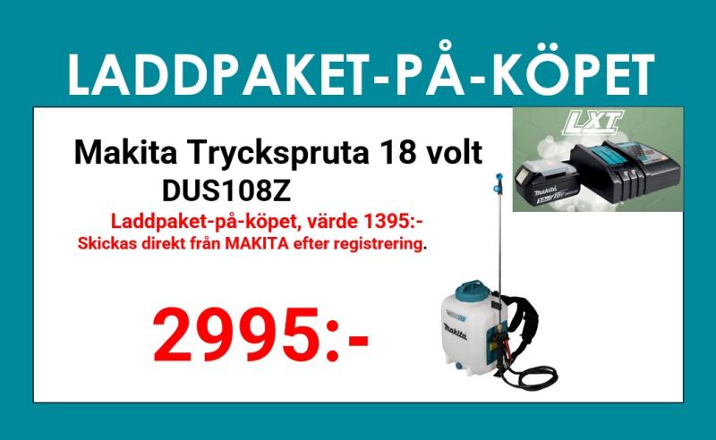 Makita DUS108Z Tryckspruta ryggburen 10L