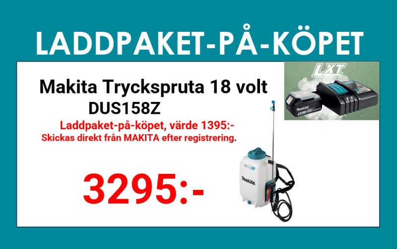 Makita DUS158Z Tryckspruta ryggburen 18V, 15L