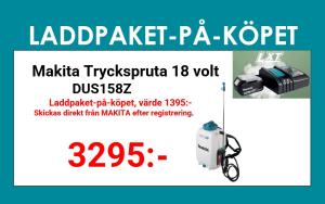 Makita DUS158Z Tryckspruta ryggburen 18V, 15L