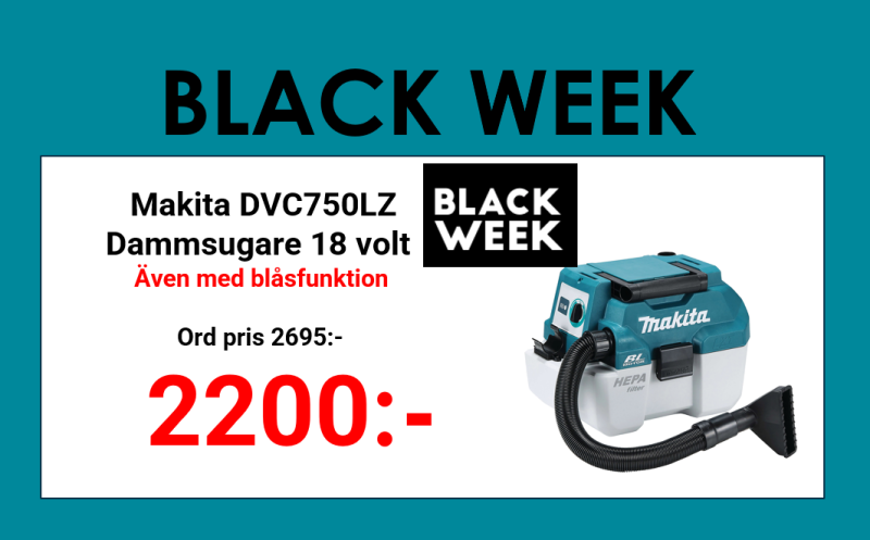 Makita DVC750LZ Dammsugare 18V