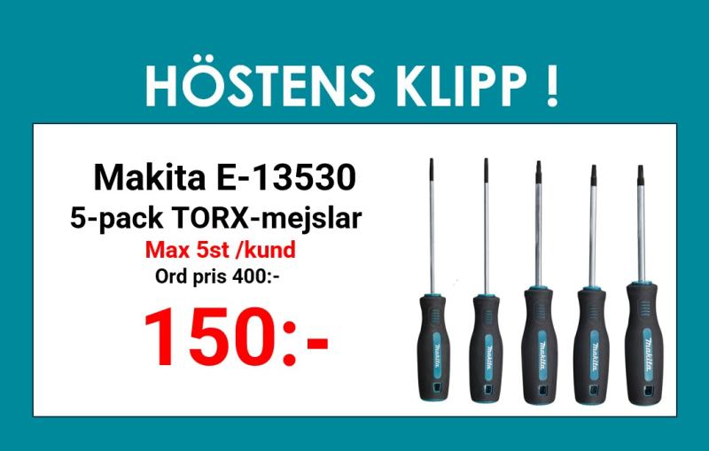 Makita Skruvmejselsats TORX 5-delar