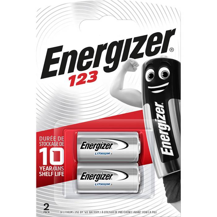 Energizer Batteri CR123 Lithium 2-pack
