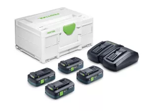 Festool Laddpaket SYS 18V 4xTBX4/TCL6DUO