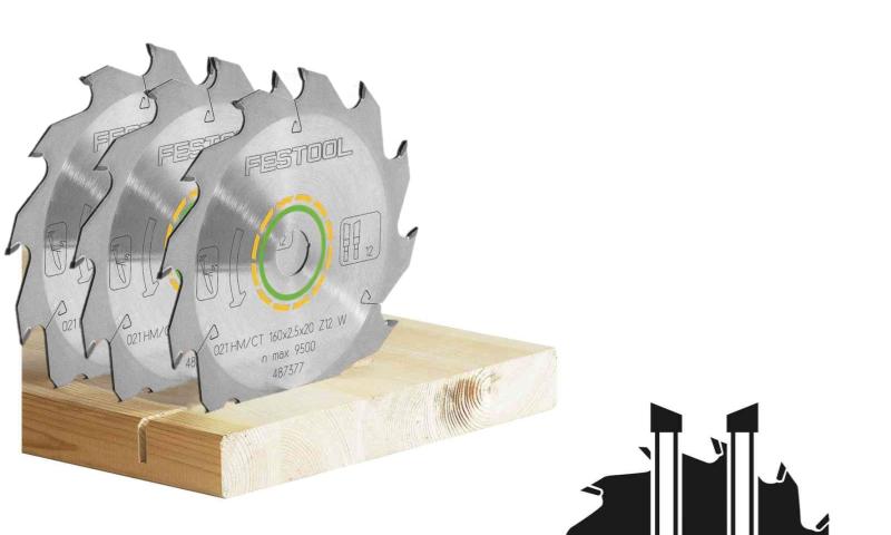 Festool Sågklinga 3-pack Trä HW 160x2,2x20 W18