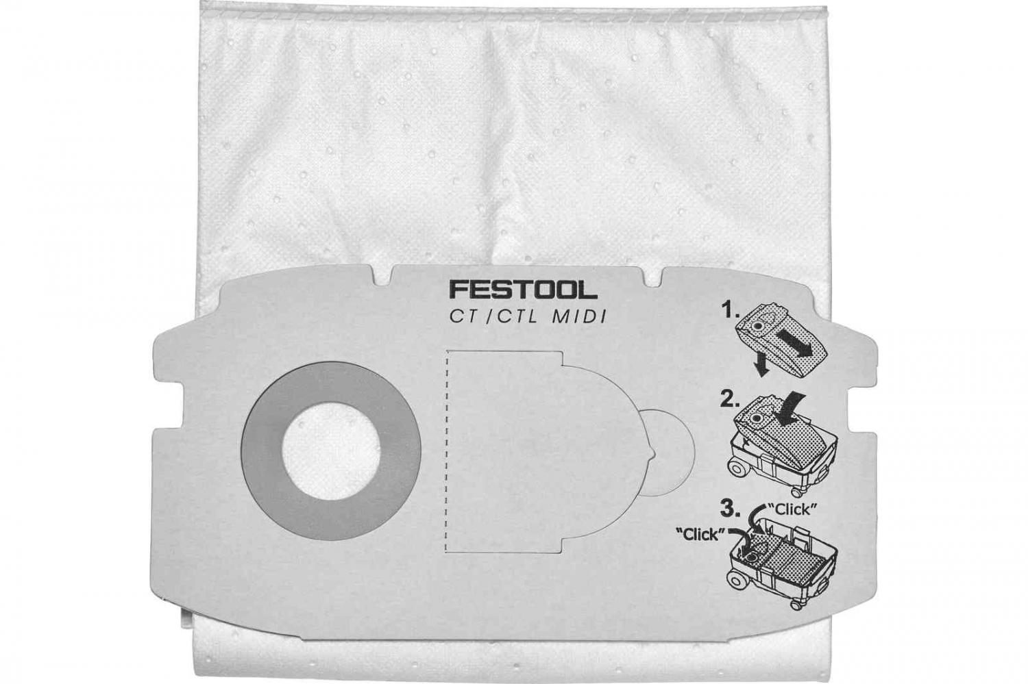 SELFCLEAN - Sacco filtro SC-FIS-CT MINI/MIDI-2/5 per Festool CT MINI/CT SELFCLEAN - Sacco filtro SC-FIS-CT MINI/MIDI-2/5 per Festool CT MINI/CT