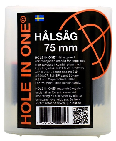 Hole in One Hålsåg komplett 75 mm
