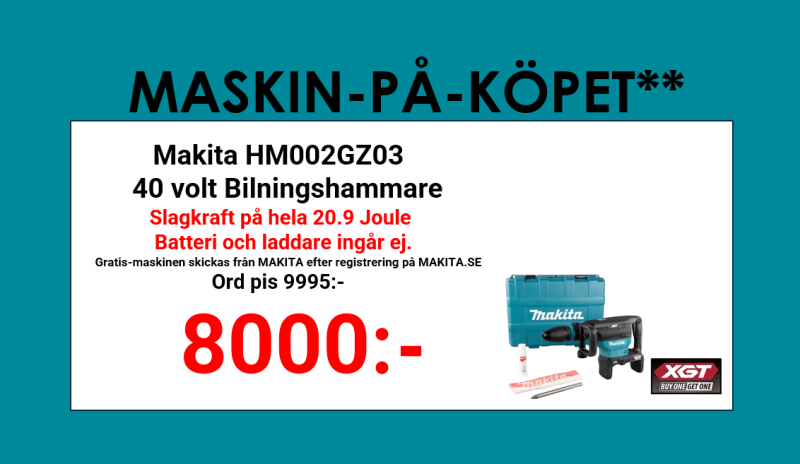 Makita HM002GZ03 Bilningshammare 2x40V