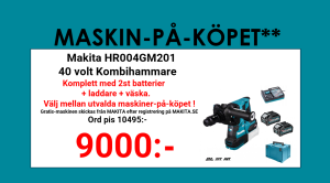 Makita HR004GM201 Kombihammare 40V, komplett