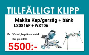 Makita LS0816F Kap- och gersåg 216 mm+ WST06-sågbänk