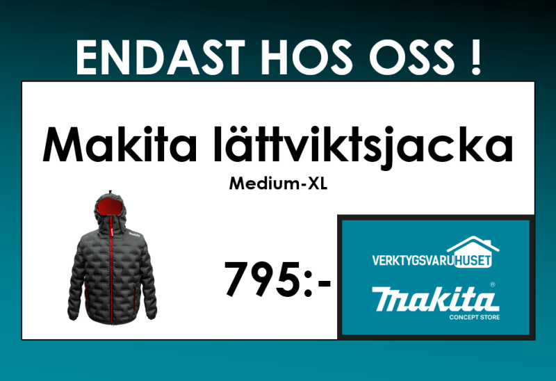 Makita Lättviktsjacka svart