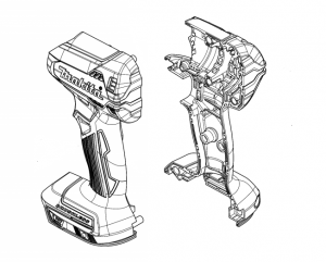 Makita 183E35-7 Skal till DTD153