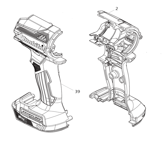 Makita 183N06-8 Skal till DTD171