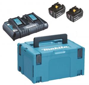 Makita Powerpack Dubbelladdare + 2x5,0Ah Laddpaket 18V
