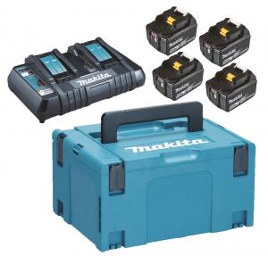 Makita Powerpack Dubbelladdare + 4x5,0Ah Laddpaket 18V