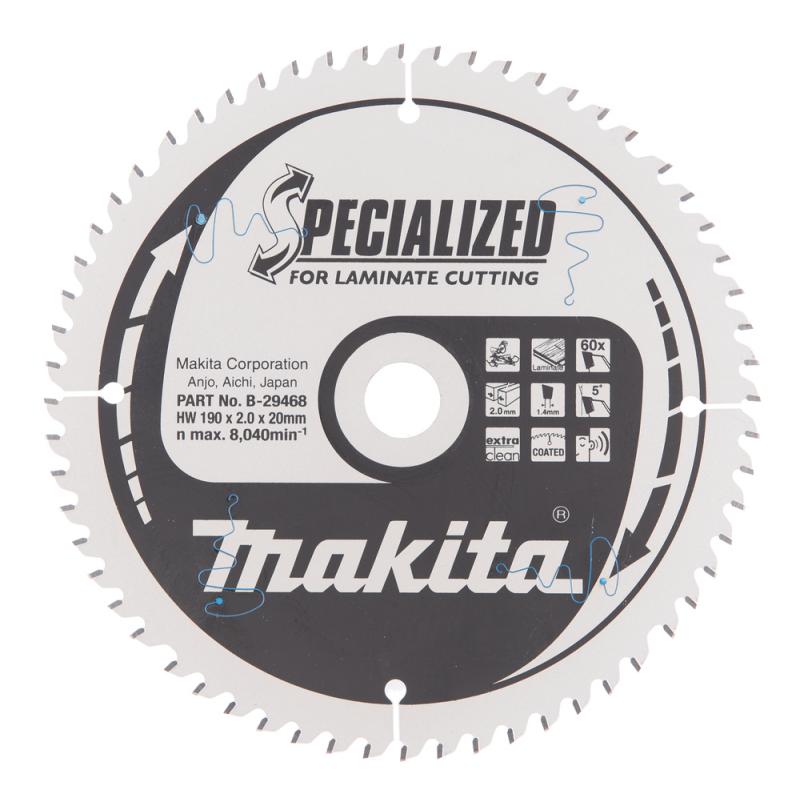 MAKITA Sågklinga Laminat 190x20x2,0 60T Specialized