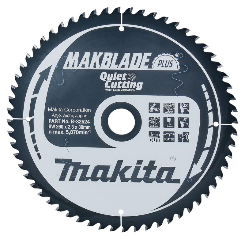 Sågklinga Trä 260x30x2,3 60T Makblade plus