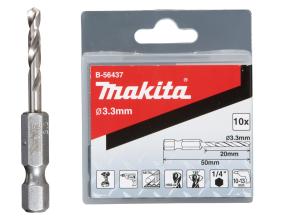 Popnitsborr 3,3mm bitsfäste 1/4" 10-Pack