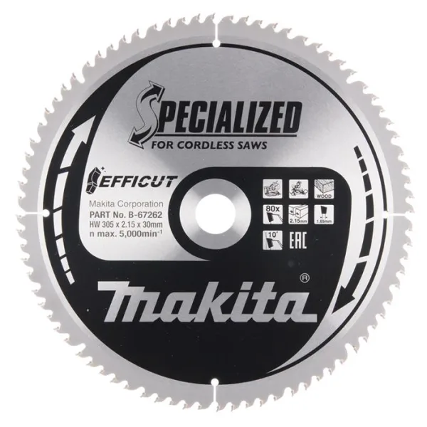 Sågklinga Trä 305x30x2,15 80T Efficut