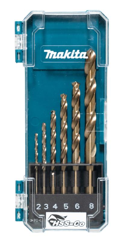 Makita Borrsats HSS-G 2-8mm, 6-delar