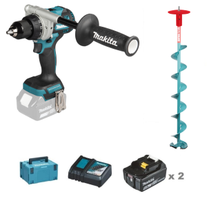 Makita DDF492RTJ Borrskruvdragare 18V + Isborrpaket steel