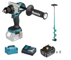 Makita DDF492RTJ Borrskruvdragare 18V + Isborrpaket