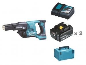 Makita DFR450RTJX Skruvautomat 18V, komplett