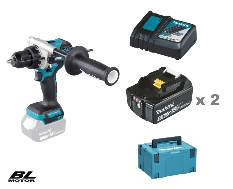 Makita DHP486RTJ Slagborrmaskin 18V, komplett