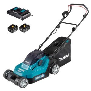 Makita DLM382PM2 Gräsklippare 2x18V 4,0Ah, komplett