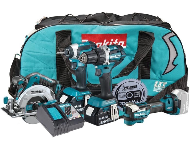 Makita DLX4197TX combokit (4 st maskiner i väska)