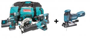 Makita DLX5032T plus combokit (6 st maskiner i väska) +1st extra 5,0Ah-batteri-på-köpet! Värde 995:-