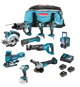 Makita DLX6038G Superplus Combokit 6,0Ah (9st maskiner+radio i väska) +1st extra 5,0Ab-batteri-på-köpet! Värde 995:-