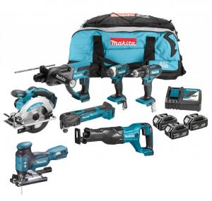 Makita DLX6038T Plus Combokit (7 st maskiner i väska) +1st extra 5,0Ab-batteri-på-köpet! Värde 995:-