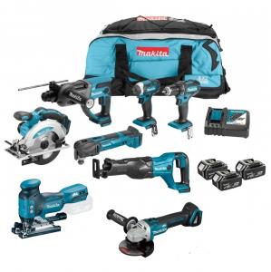 Makita DLX6038T Plusplus Combokit (8 st maskiner i väska) +1st extra 5,0Ab-batteri-på-köpet! Värde 995:-