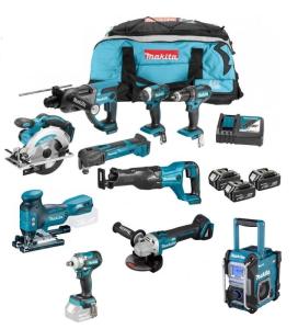 Makita DLX6038T Superplus Combokit (9st maskiner+radio i väska) +1st extra 5,0Ab-batteri-på-köpet! Värde 995:-