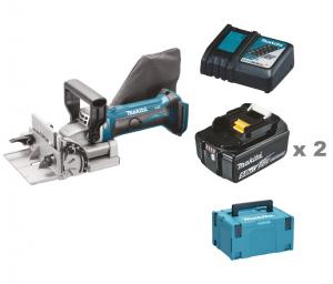 Makita DPJ180RTJ Lamellkexfräs 18V, komplett