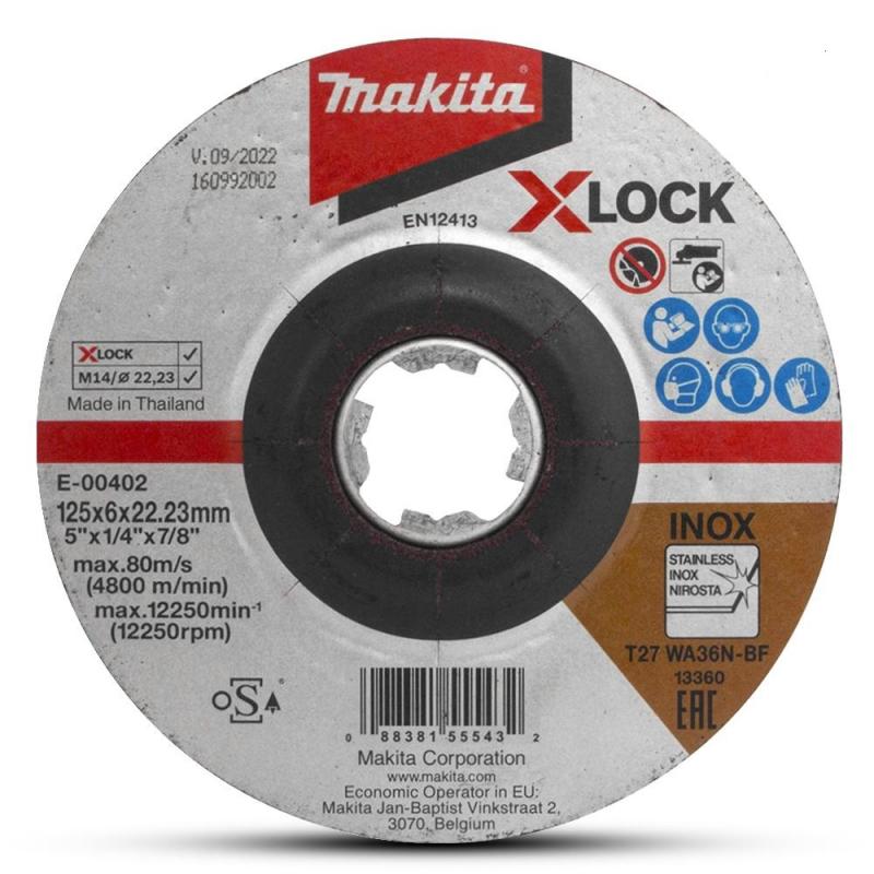 Makita X-lock Slipskiva 125x6 mm 10-P rostfritt